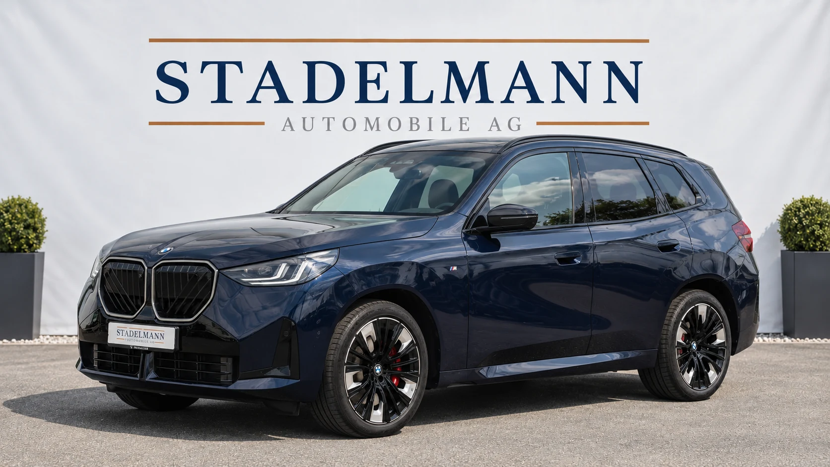 BMW X3 40d in dark blue